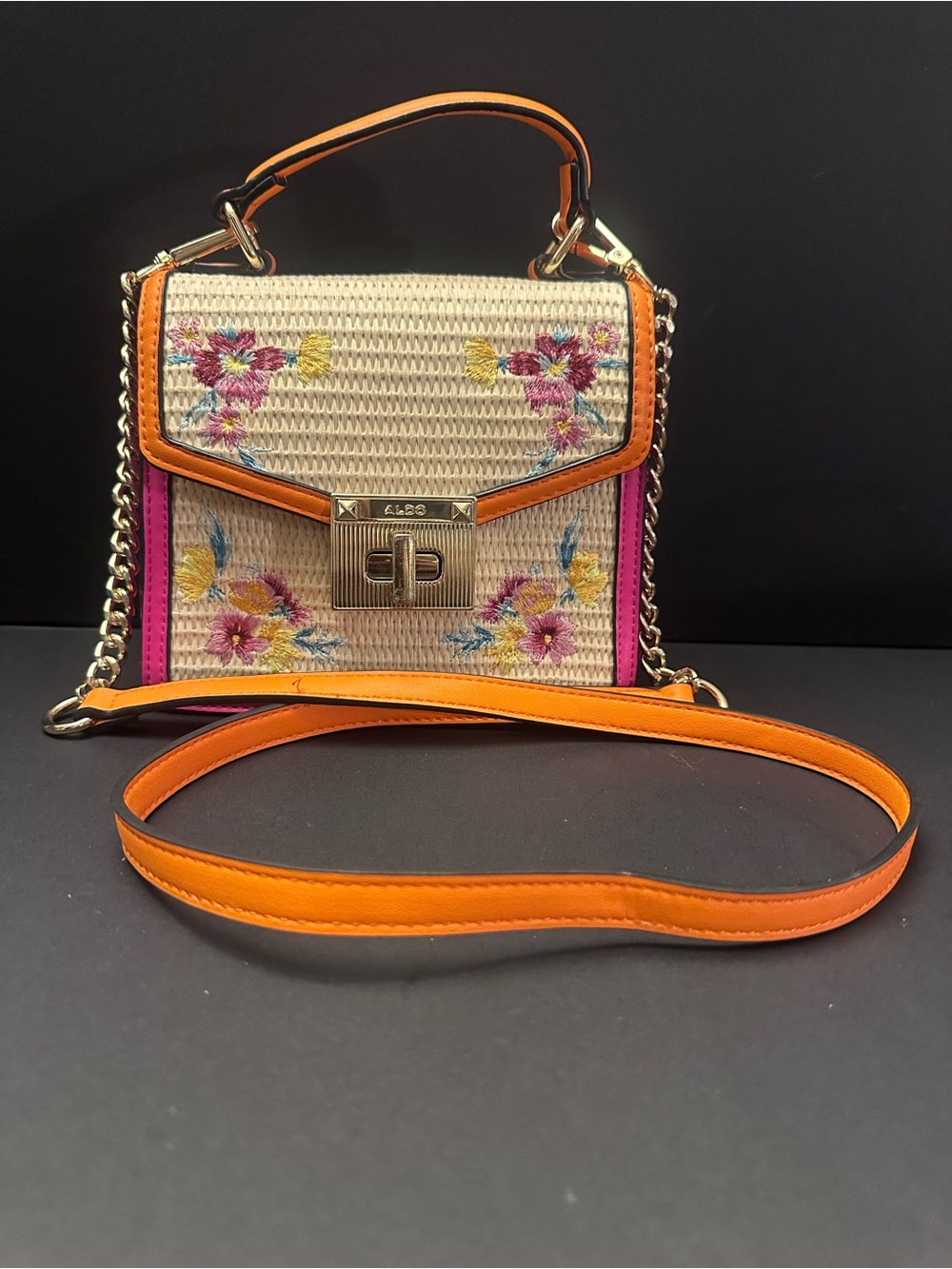 ALDO Floral Woven Crossbody 🌸 | Bright Boho Chic | Preloved